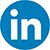 LinkedIn icon circle blue